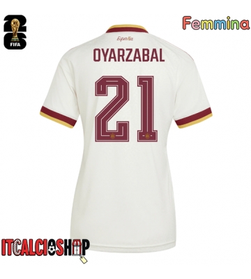 Spagna Mikel Oyarzabal #21 Seconda Maglia Femmina Mondiali 2026 Manica Corta
